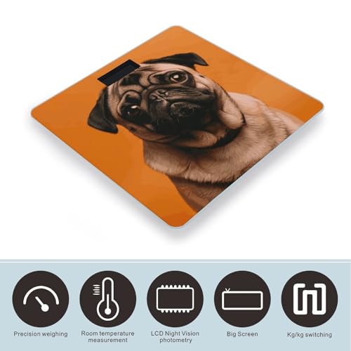 Báscula digital para baño con pantalla LED y vidrio templado miniatura 3