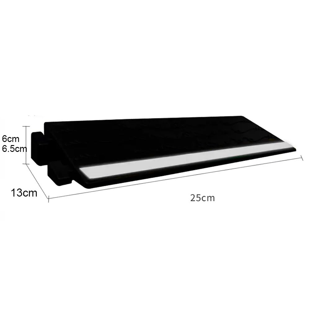 Rampa de umbral de Goma, rampas Antideslizantes para bordillos, rampa para Silla de Ruedas de 3 a 6,5 cm de Alto, rampa de bordillo empalmable con Tira Reflectante, para Entrada, Puerta, escalones (