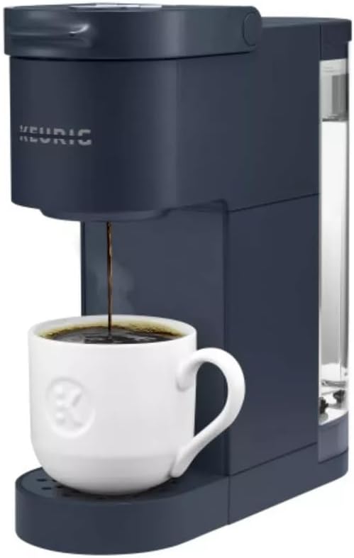 KeuriigK K-Mini Go Compact Single-Serve Coffee Maker with KCup Compatibility, Strong Brew Function, and Removable 42 oz Reservoir - Perfect for Small Spaces, Dorms, or Travel (Navy)