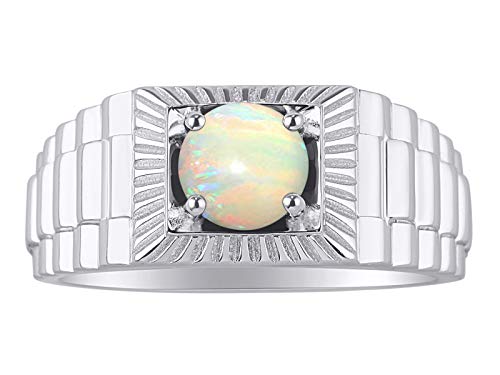 Bague opale octobre RYLOS le cadeau d'anniversaire idéal