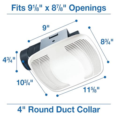 Extractores para Baños Air King BFQ110, montaje empotrado en techo, caudal 100 CFM, para baños hasta 125 pies cuadrados, color blanco miniatura 6
