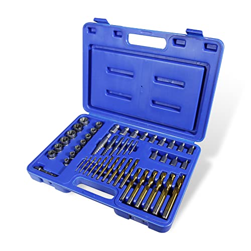 CCLIFE 49tlg 3/8 Cr-Mo Spezial Steckschlüssel Einsatz Linksausdreher Schraubenausdreher Nuss Stecknuss Muttern Entferner | 8-19mm | Turbonüsse