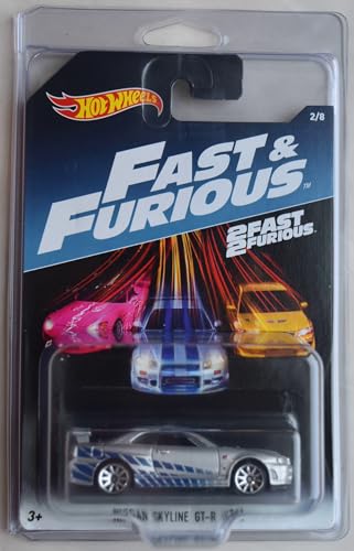 Hot Wheels Nissan Skyline GT R Silver/blue miniatura 3