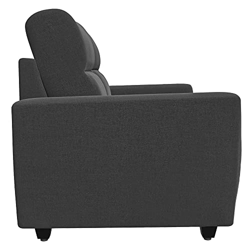 Image of Wakefit Sofa Set | 3 Year Warranty | Sofa 2 Seater, 2 Seater Sofa for Living Room, Wooden Sofa Set, Couch Sofa for Living Room, Sofa for Living Room - Belize(Malphino : Smoke Grey)