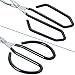 HINMAY Scissor Style Tongs 10-Inch and 11-Inch Set Stainless Steel Wire Tongs, Set of 2