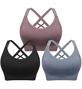 Angelhood Nursing Bras for Breastfeeding, Seamless Nursing Sports Bra Support Yoga Maternity Bras...