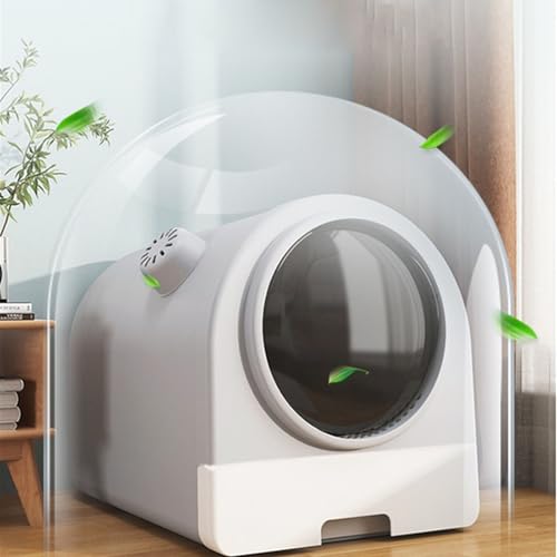 Caja de Arena Cerrada para Gatos Extra Grande Verde miniatura 7