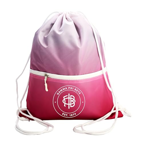 Sorority Shop Mochila Gamma Phi Beta com cordão, design de cor ombré, rosa, One Size, Ombre