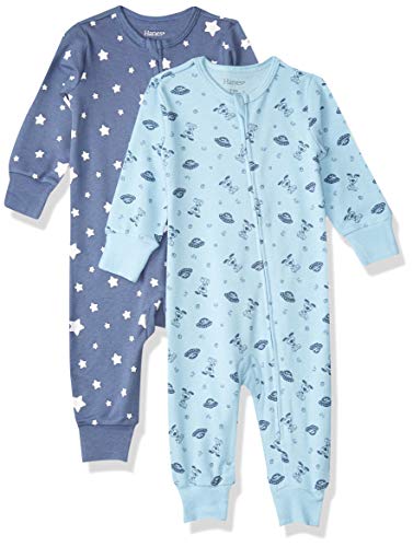 Image of Hanes Baby-Boys Ultimate Baby Zippin 2 Pack Sleep And Play Suits