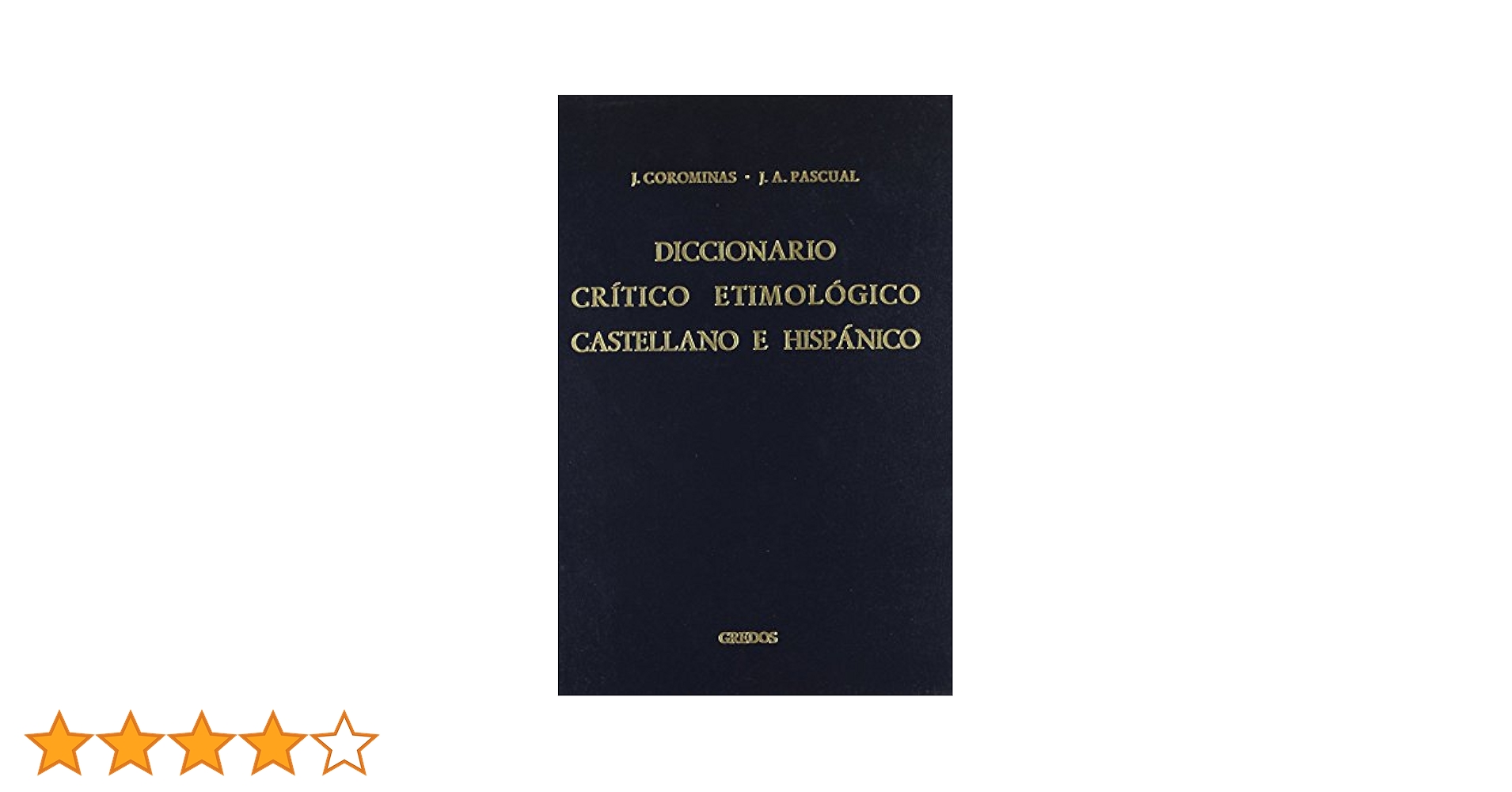 Amazon | Diccionario Critico Etimologico Castellano e