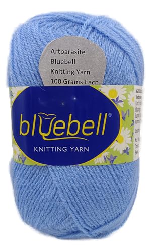 Image of 1 Pieces Blue Bell Wool, 100 gm Each Thick Yarn Best Used with Knitting Crochet Needles Wool Yarn for Knitting Needle Acrylic Thread Knitting Yarn (SkyBlue)