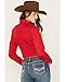 Cinch Women's Solid Long Sleeve Shirt Shirt, red, S