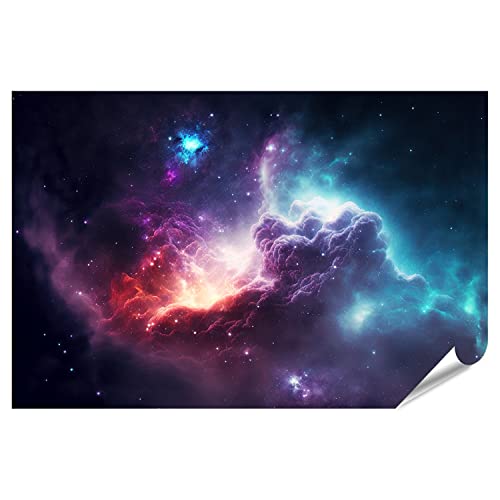 islandburner XXL Bild Poster Nebel Galaxien Weltraum Endloses Universum Magie Abstrakte Ansicht Planet Sterne Premium Bilder Fotodruck IYDO-PGR