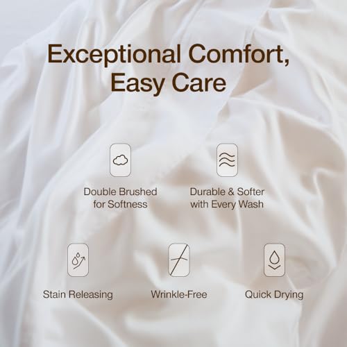 Image of Coop Home Goods Comphy SoftSpa Pillowcase Set of 2, White Super Soft Pillow Cases King, Pillow Cases, Luxury Spa, Breathable, Hotel Quality Pillow Cases