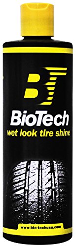 BioTech Industries Wet Look Tire Shine, Silicone Based, Non Splatter, Long Lasting, Concentrated Formula, High Gloss, Easy to Apply, 16 oz