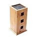 Universal Bamboo Knife Block, HANZIUP Slotless Wood Knives Holder Storage Stand, Kitchen Knives Organizer, with New Design Stylish, Dishwasher Safe, Removable Bristles - For Home Kitchen or Restaurant