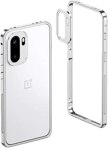 �yFotee�zFor OnePlus 15R�Ή������o���p�[ �����^���M�P�[�X �y�� �V�[�z�[�X���b�N���o�b�N�� �l�W�Ȃ� �����^�����Y�ی�v���[�g�t�����^���t���[���J�o�[ (�V���o�[) [���s�A���i]