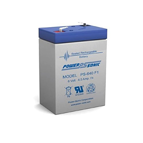 Powersonic PS-640F1 - 6 Volt/4.5 Amp Hour Sealed Lead Acid Battery with 0.187