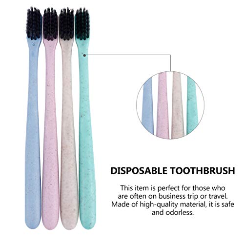 ARTIBETTER 100 Pcs Escovas de Dentes de Carvão Vegetal Biodegradável Natural Escova de Limpeza Oral