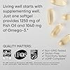Sports Research® Omega-3 Fish Oil 1250 - Triple Strength Fish Oil Supplement from Wild Alaska Pollock - MSC Certified Sustainable · Non-GMO · Soy Free - 90 Softgel Capsules #4