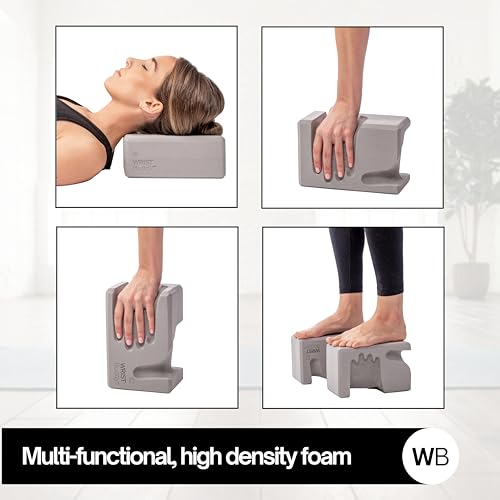 Image of WRISTBuddy Hand-Shaped Ergonomic Yoga Blocks for Optimal Wrist Support During Yoga, Pilates, Pushups, Planks, and Handstands - Patented Non Slip Blocks for Enhanced Stability and Comfort.