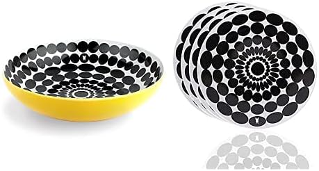 French Bull Vajilla de melamina para exteriores e interiores - Juego de cuencos para servir y platos de ensalada - Foli