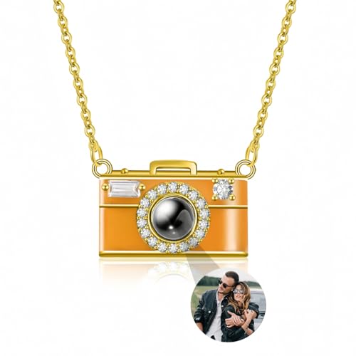 Personalized Picture Necklace Projection Necklace with Photo Inside Custom Picture Projection Necklaces Customized Picture Necklace Gifts for Mom Wife Girlfriend Women