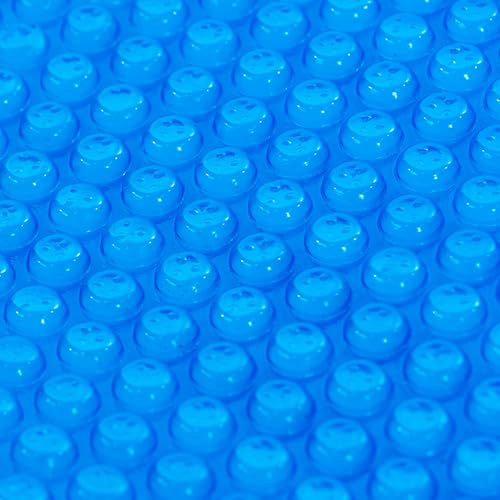 Solar Pool Cover, Durable 16 mil 16 × 32 ft Pool Covers for Inground & Above Ground Pools, Solar Pool Heater, Rectangle Solar Blanket with Bubbles, Blue