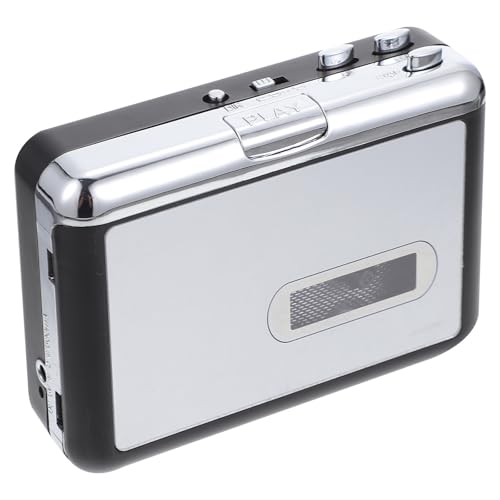 Reproductor de casetes portátil con conversión a Mp3, color plata y ranura de memoria