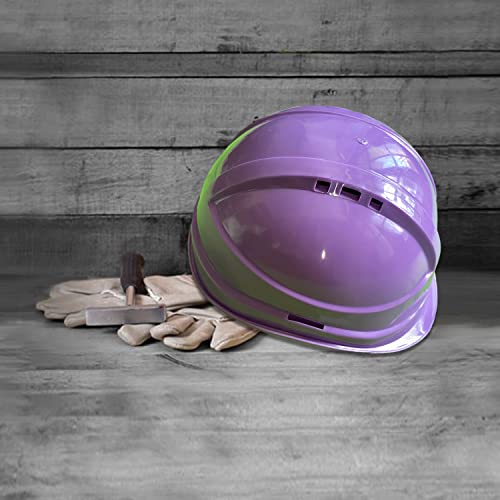 Image of LADWA Purple Heavy Duty Director Safety Helmet, ISI Marked Industrial Protective Hard Hat for Construction, Outdoor Work and Factory Safety Applications (Pack of 5)