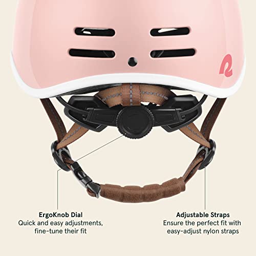 Image of Retrospec Remi Kids Bike Helmet with Built-in Sun Visor - Adjustable Youth & Toddler Safety Gear for Cycling, Skating & Scooters - 11 Air Vents, Washable Padding & Reflective Straps