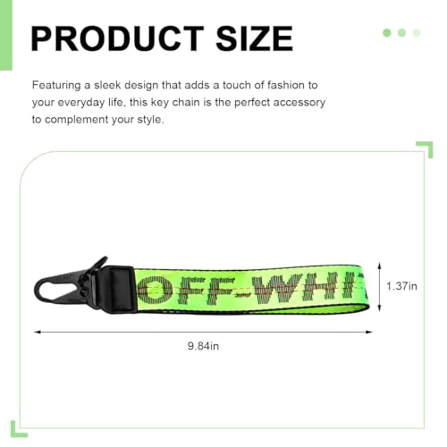 Image of DXNQ Car Keychain, Fabric Keychain Wrist Lanyard, Key Ring for Cars Keys Wallets Jeans Decoration, Car Accessories (Green)