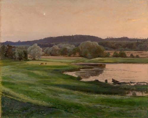 Tableau impressions d'art mural Crépuscule de Iosif Krachkovsky poster vintage 60x90cm