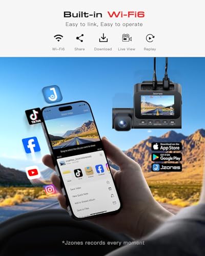 Image of Dash Cam Front and Rear, 4K+1080P+1080P 3 Channel Dash Camera for Cars, STARVIS 2 Sensor Dash Camera with HDR Night Vision, 24H Parking Mode Car Camera with GPS, Free 64GB Card