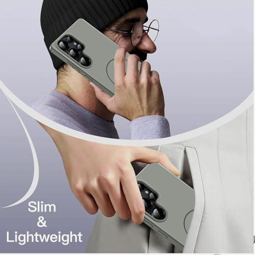 Image of KARWAN?Magnetic Ultra Slim-Fit Back Case Cover for Samsung Galaxy S25 Ultra |Hard PC Case Cover| Ultra-Thin & Light Weight with [Ultra Premium Feel] Case for Samsung Galaxy S25 Ultra(6.9 inch)(Grey)