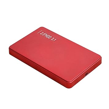 Homgee 2.5'' Type-C to USB 3.0 External Hard Drive Portable D High Transmitting Speed Plug&Play for Desktop/Laptop (320GB) Red