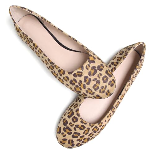 Image of Dear Time Women's Flats Comfortable Slip On Ballet Flats Soft Solid Casual Shoes