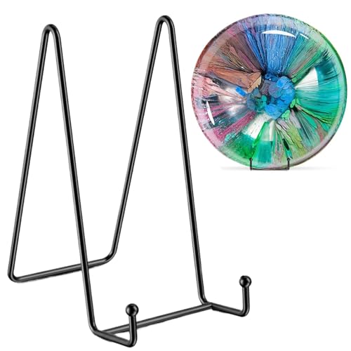 Kasmole Supports de Présentation pour Assiettes | Support Métallique pour Cadre Photo - Support à Chevalet en Fer pour Tableaux Cartes Plats Artisanat |...