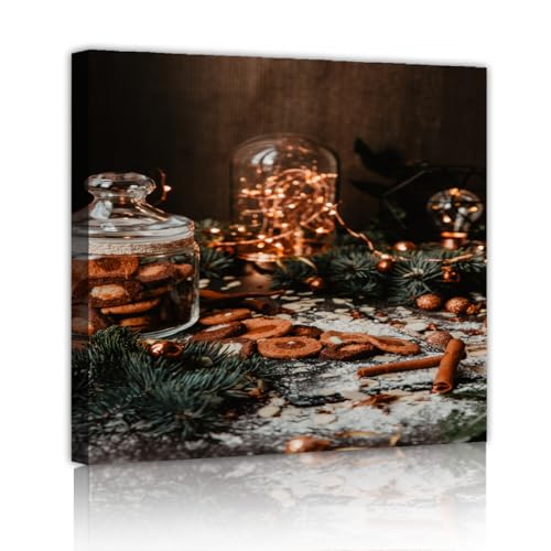 Toile de Noël pour salle à manger : ambiance festive d'hiver aux notes de cannelle