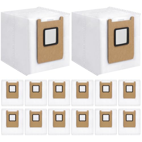 Image of 14 Pack Dust Bags,Compatible with Eufy E28 Omni /E25 Omni Robot / C28 Vacuum,3L Large Capacity,Heavy-Duty 4-Layer Tear-Resistant Design E28Omni /E25 Omni / C28 Vacuum Bags