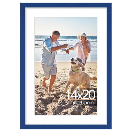 decorUhome 14x20 Picture Frame Fits 11x17 Photos with Mat