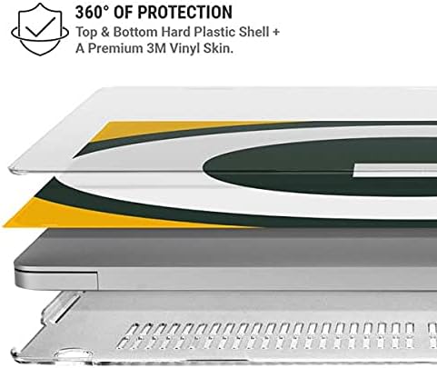 Skinit Case + Skin Compatible with MacBook Pro 13in M1 (2021) - Officially Licensed NFL Green Bay Packers Large Logo Design