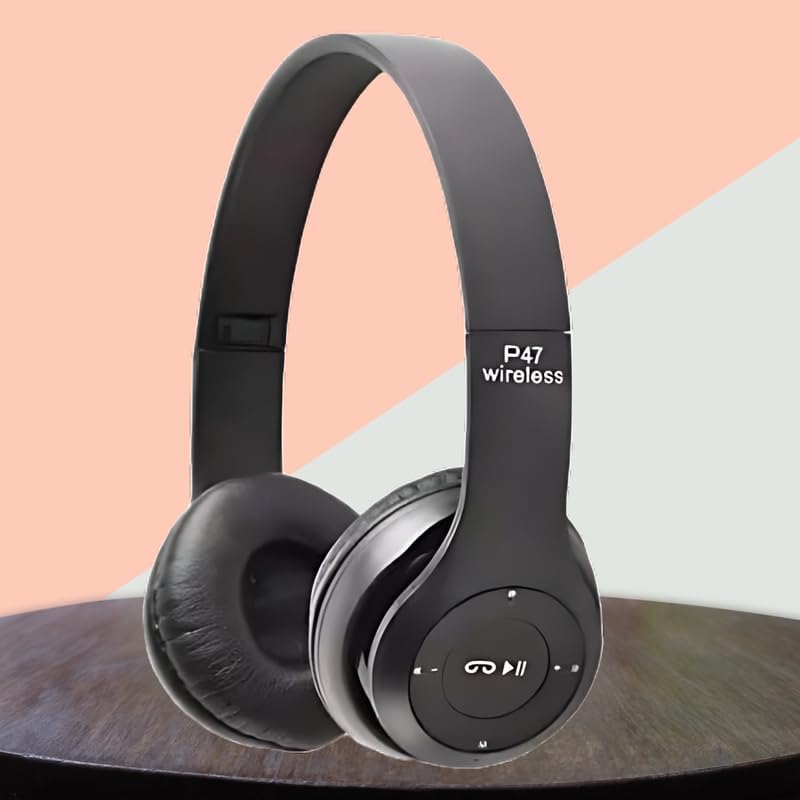 icall P47 Bluetooth Over Ear Headphones Wireless with Mic(Black) (B0D9TJ39SG) Amazon Price History, Amazon Price Tracker