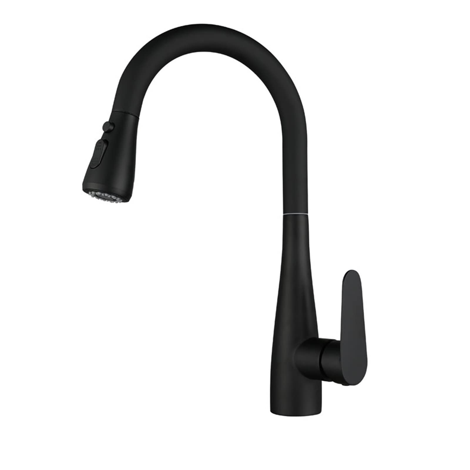 Robinet de cuisine extractible robuste en acier inoxydable 304 au design noir mat épuré