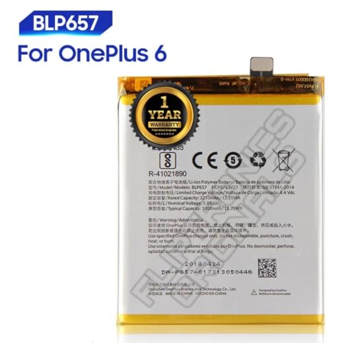 Image of BLP657 Battery for Oneplus 6 / A6000 /A6003 / Oneplus Six /One Plus 6 / One+6 /1+6 Battery with 1 Year Warranty**** (U39)