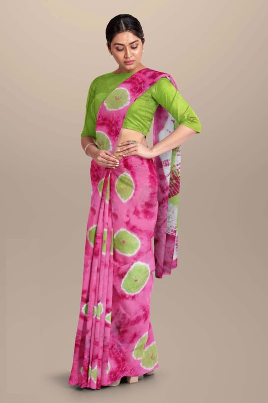 Image of SURAJ INTERNATIONAL Printed Cotton Saree For Women With Blouse Piece | Ideal For Everyday And Office Wear