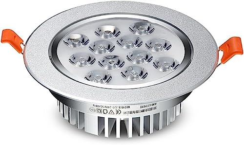 SSDDLZEQ Iluminación Focos empotrables de techo integrados LED resistentes, iluminación de decoración CE, 110-240V, 12W/15W/18W, ángulo de lámpara de gabinete(Cold White,18W 6Inch)
