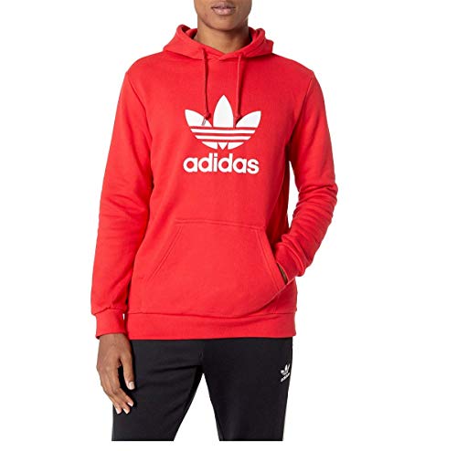 adidas Originals Men's Trefoil Hoodie (S, Collegiate Red)