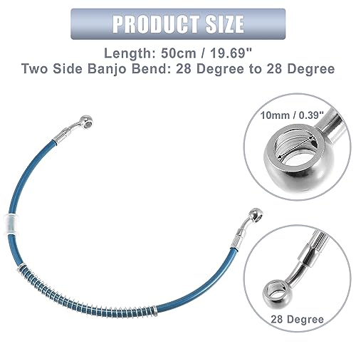 Manguera de freno hidráulico moto acero inoxidable azul para recambio 3