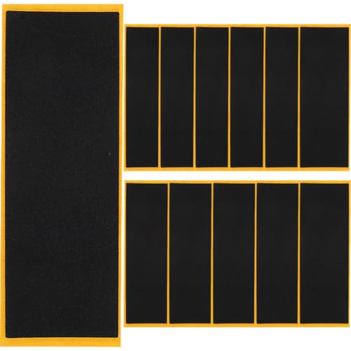 Gatuida Cinta Antideslizante de Espuma para Fingerboard 12 Unidades Tamaño 38Mm X 110Mm Color Negro Accesorio para Monopatín de Dedos Adecuado para Skate de Dedo y Uso Recreativo